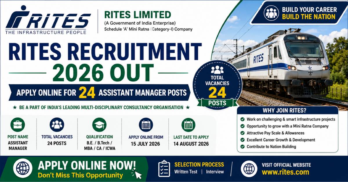 RITES Assistant Manager Recruitment 2026